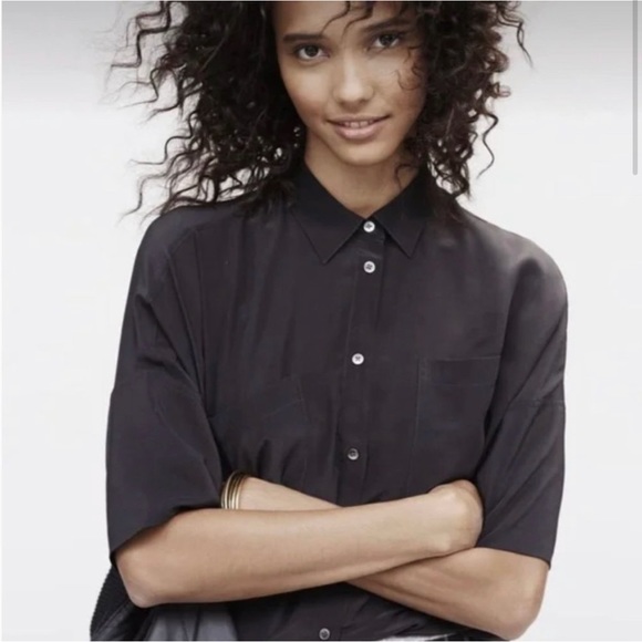 Madewell | Silk Courier Shirt - Picture 2 of 13